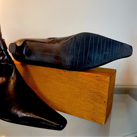 Stuart Weitzman silver buckle zip bootie - Picture 3 of 4